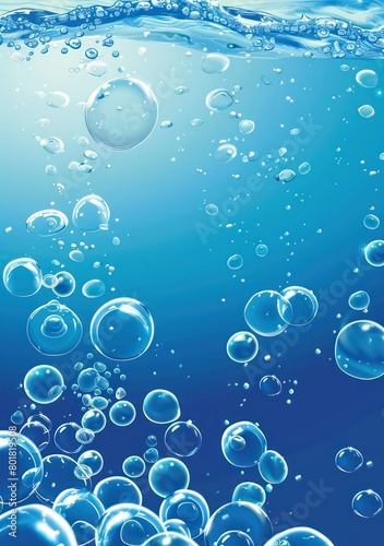 bubbles in water and gas, simple