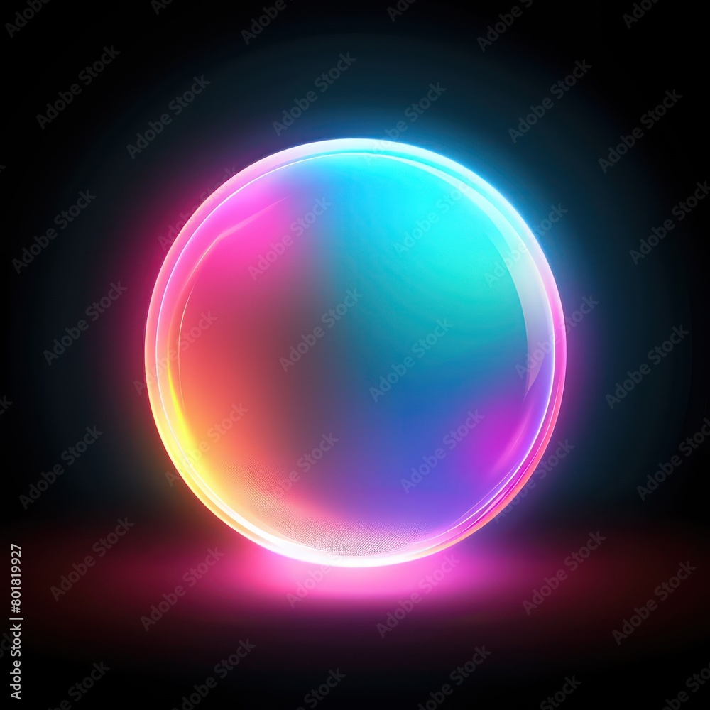 multi color diffused gradient sphere glowing, on black background multi color diffused gradient sphere glowing, on black background