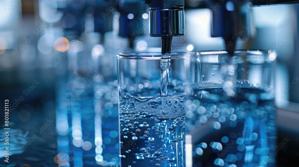 An image of a glass being filled with water from a machine An image of a glass being filled with water from a machine