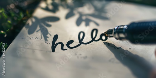 hello greeting word to  initiate a conversation or welcome someone photo
