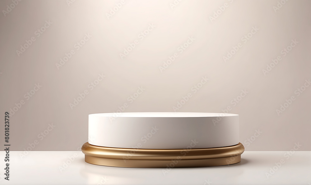 Empty beautiful 3D round podium with copy space Perfect platform for showing your products Empty beautiful 3D round podium with copy space Perfect platform for showing your products