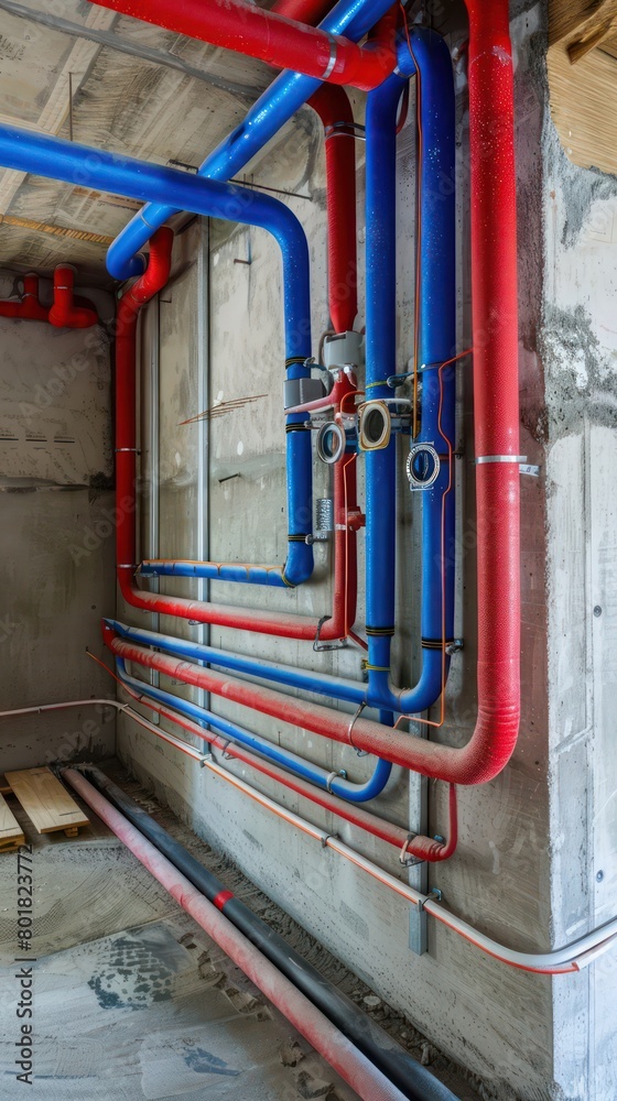 installation of underfloor heating in an house under renovation