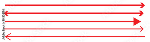 Free Download Red large forward or left pointing solid long arrow icon sketched as vector symbol - GFXLoad