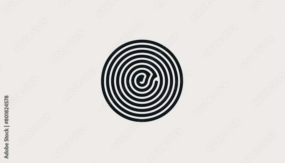 logo design of a circle with several lines, white background logo design of a circle with several lines, white background