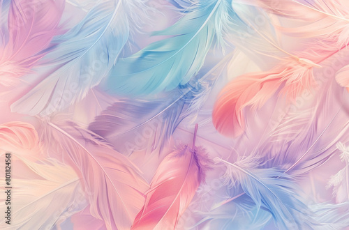 Soft Pastel Feathers Texture