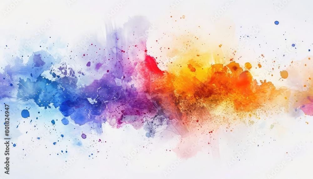 watercolor splashes vibrant color