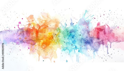 watercolor splashes vibrant color