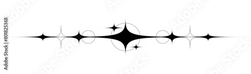 Neon Tribal Style Black Star Blinking Divider