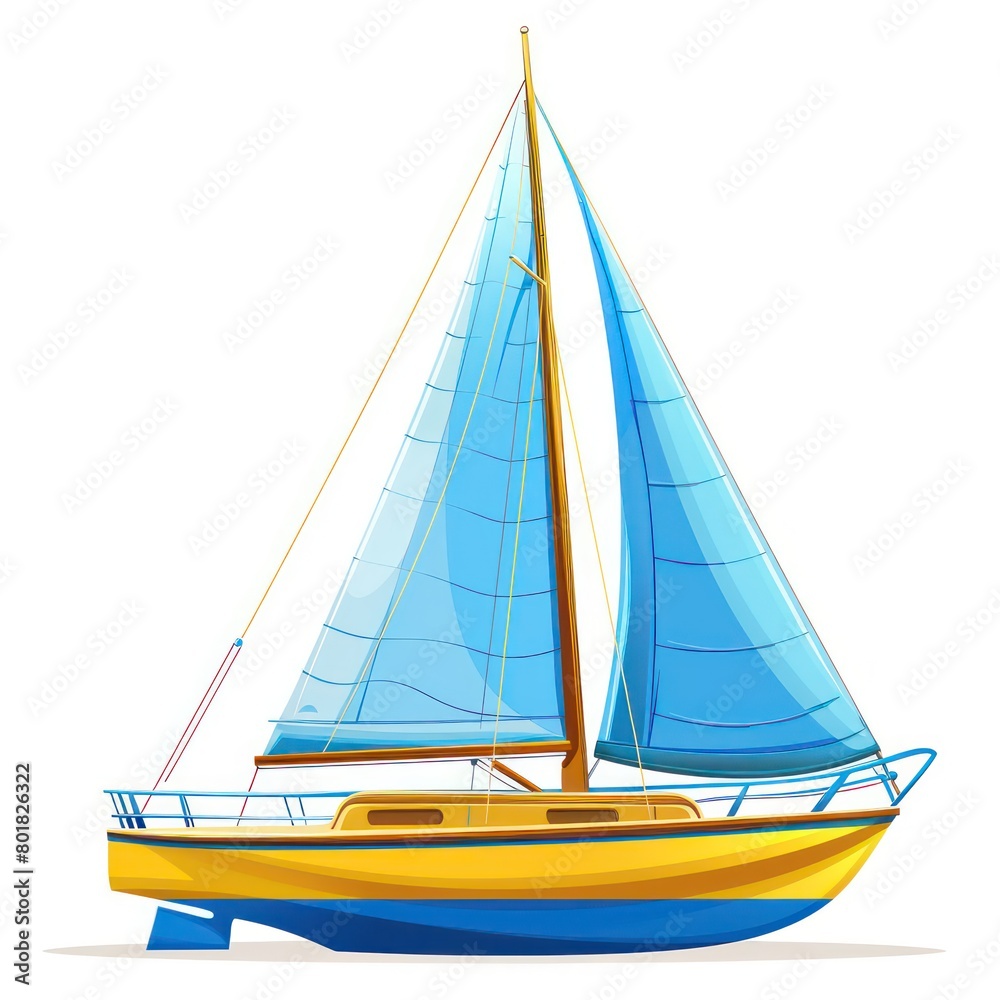 custom made wallpaper toronto digitalsailing boat with a blue sail and a yellow stern