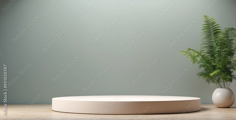Empty beautiful 3D round podium with copy space Perfect platform for showing your products Empty beautiful 3D round podium with copy space Perfect platform for showing your products