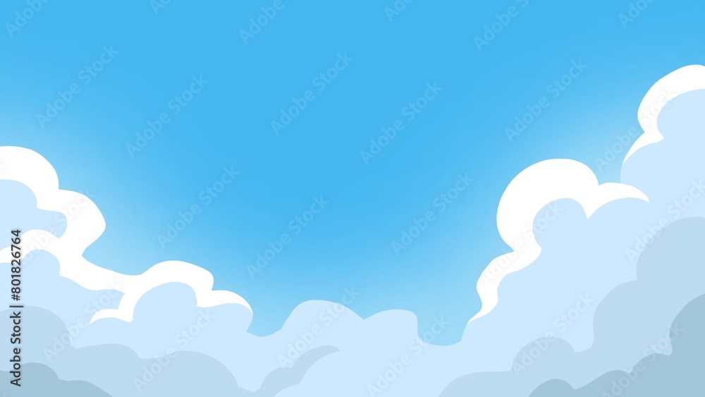 Clouds Illustration Background for Wallpaper, with blured and noise effect