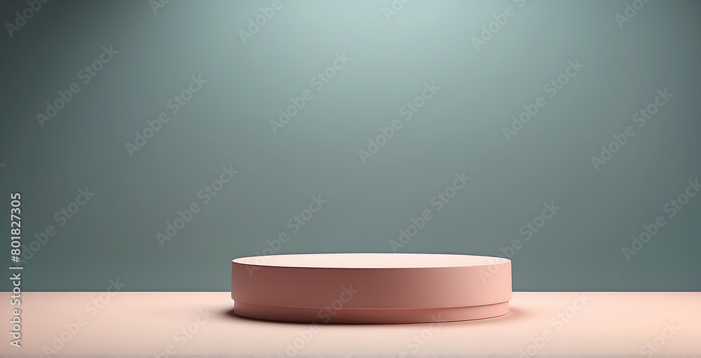 Empty beautiful 3D round podium with copy space Perfect platform for showing your products Empty beautiful 3D round podium with copy space Perfect platform for showing your products