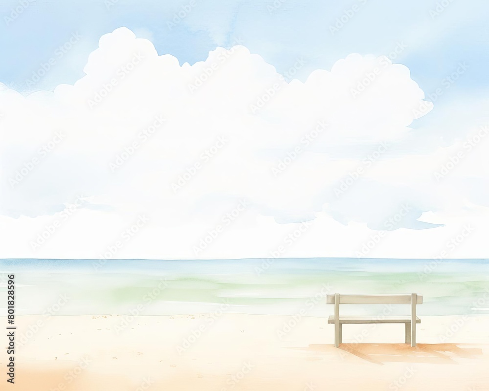 empty beach, serene water