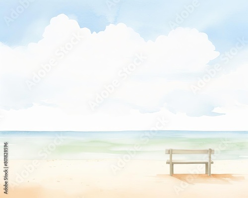 empty beach, serene water