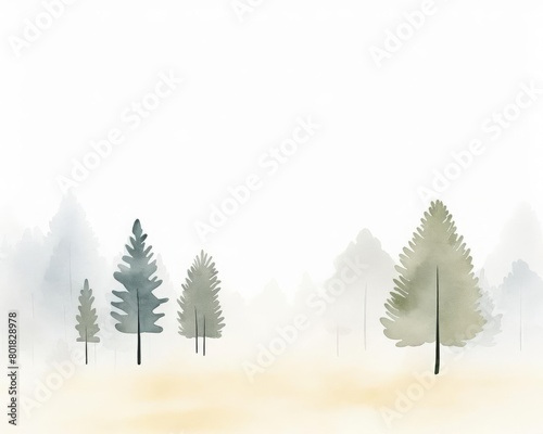 minimal forest  foggy