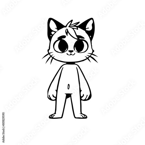 A smart cat in the moment 