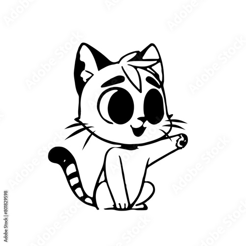 A smart cat in the moment 