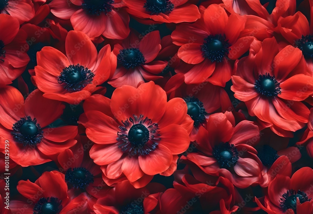 Red Anemone flower background Red Anemone flower background