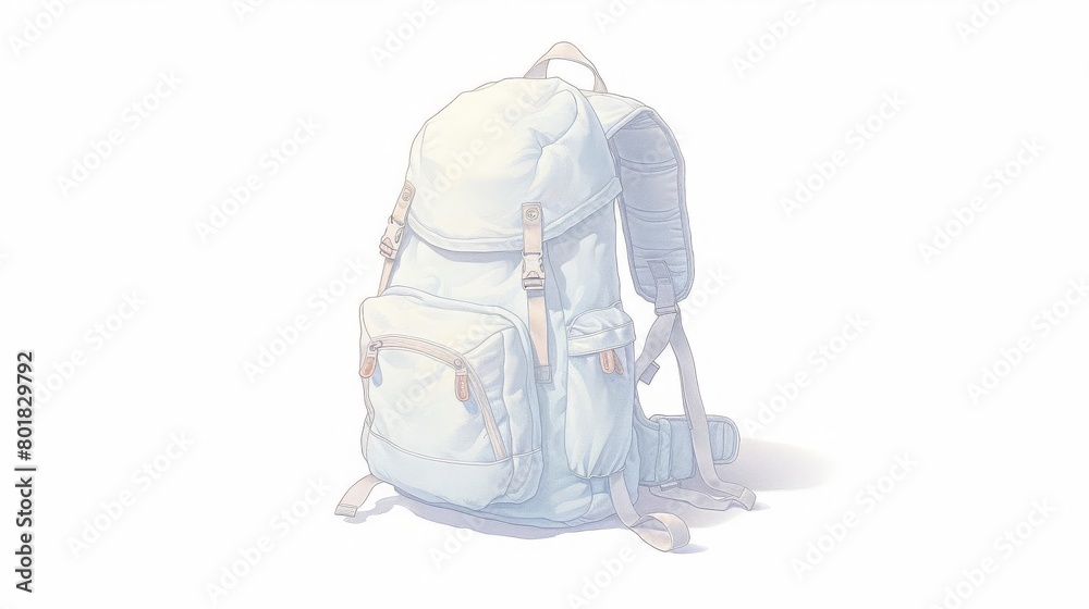 Plain gray backpack