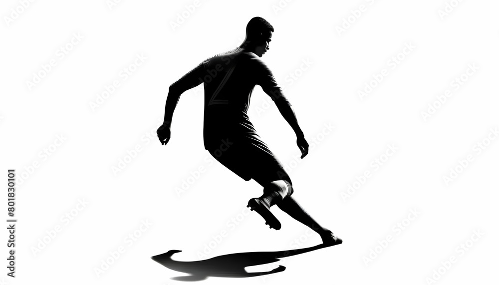 Silhouette of a football player