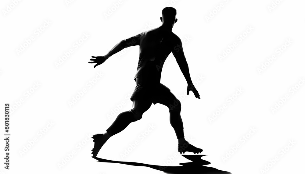 Silhouette of a football player