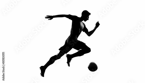 Silhouette of a football player