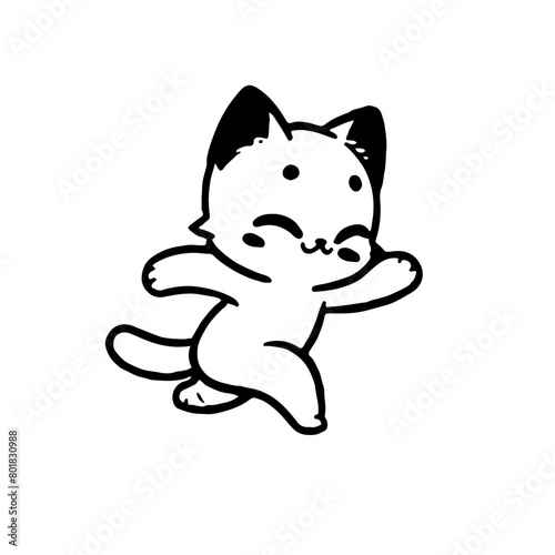 A cutest cat in feeling happy 