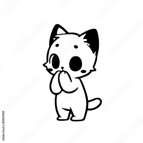 A cutest cat in feeling happy 