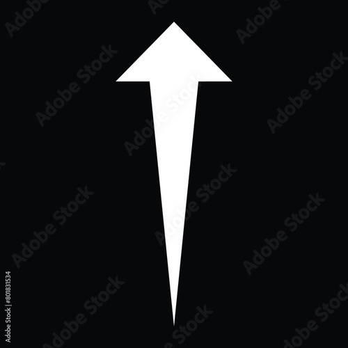 white arrow up ward direction. White arrow icon. 