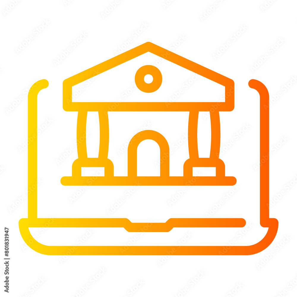 bank gradient icon bank gradient icon
