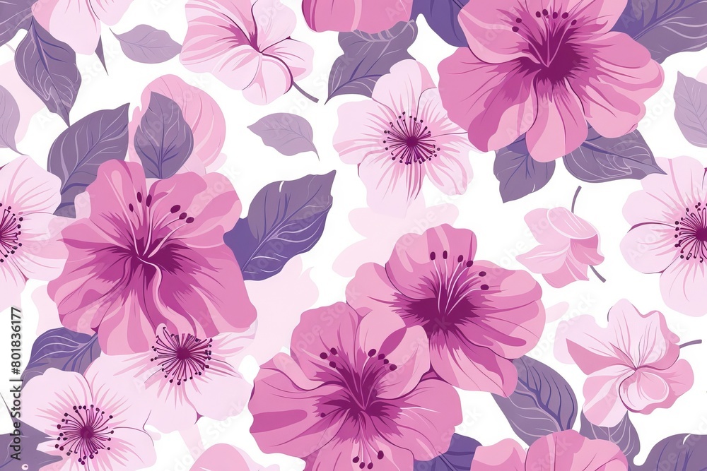 Artisanal floral symphony. Seamless pattern for fabric design