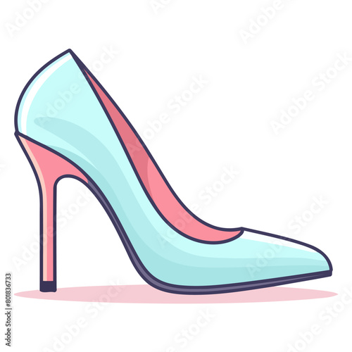 Vector icon showcasing a stylish high heel shoe, symbolizing elegance and fashion.