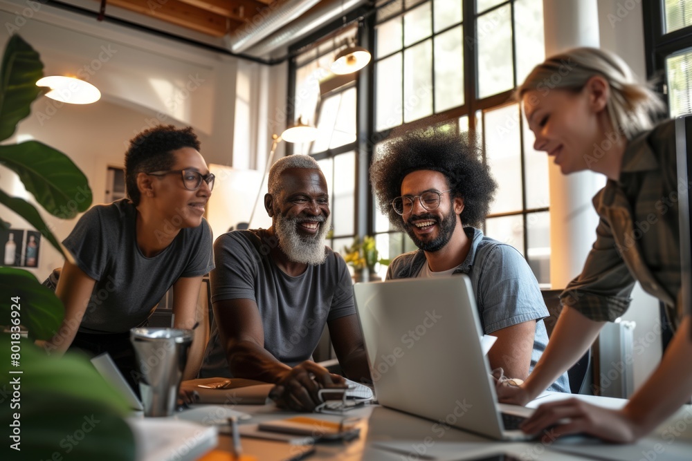 Group of multiethnic business people working together in modern office. Group of multiethnic business people working together in modern office.
