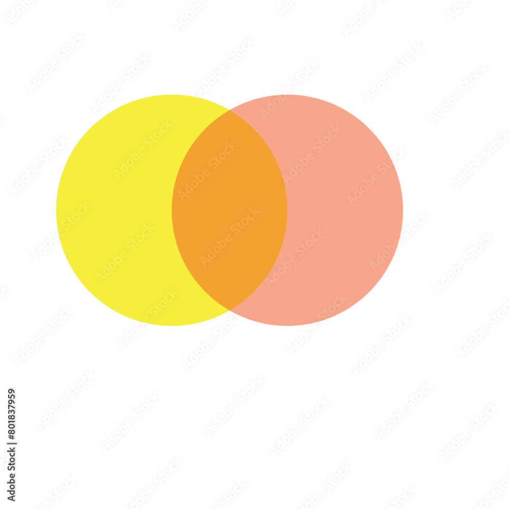 Intersecting circles. Blue and cyan. Merge concept. Colored icon. Business background. Vector illustration. Stock image Intersecting circles. Blue and cyan. Merge concept. Colored icon. Business background. Vector illustration. Stock image