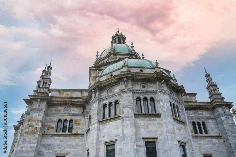 Como in Italy, the Santa Maria Assunta cathedral in the historic center
