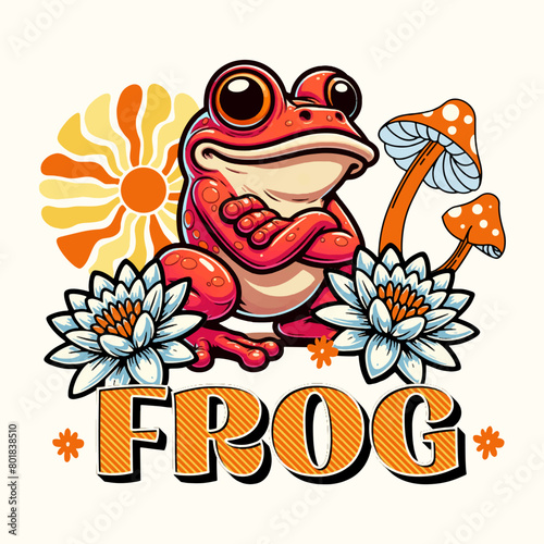 Cute Frog Vector Art  Illustration and Graphic
