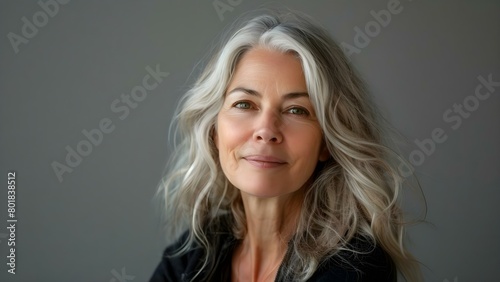 Closeup portrait of a happy healthy senior woman in her 50s. Concept Portrait Photography, Senior Woman, Happy Smile, Healthy Lifestyle, Closeup Shot