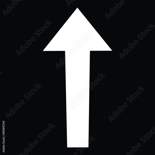 white arrow up ward direction. White arrow icon. 