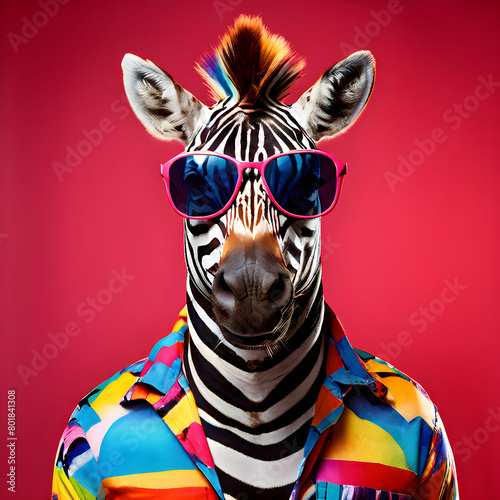 zebra in clothes