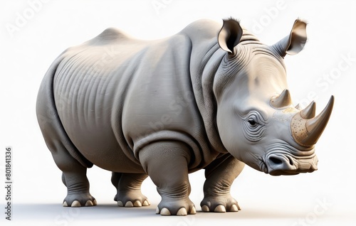 rhinoceros isolated white background