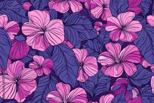 Crafty floral symphony. Seamless pattern for fabric design