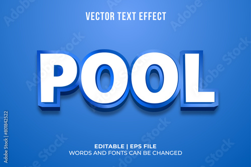 Editable swimming pool text effect