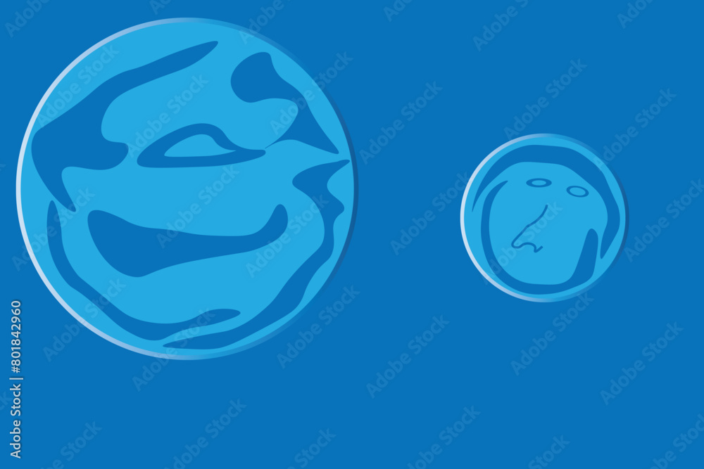 illustration of a face in the water illustration of a face in the water