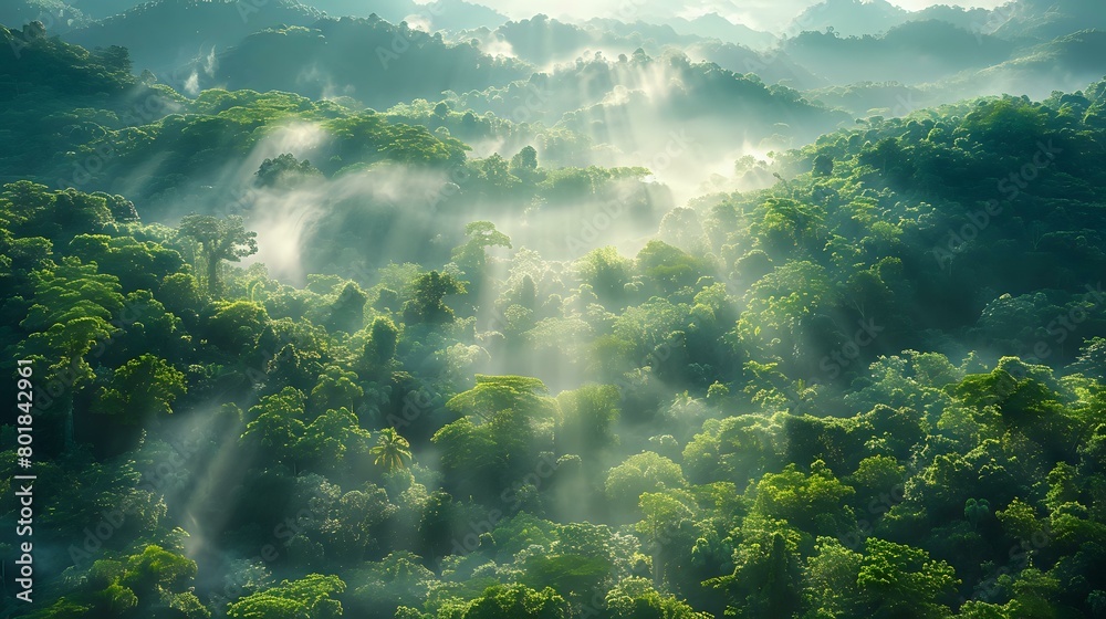 Untouched Wilderness: Aerial Landscape of Nature's Quiet Majesty Untouched Wilderness: Aerial Landscape of Nature's Quiet Majesty