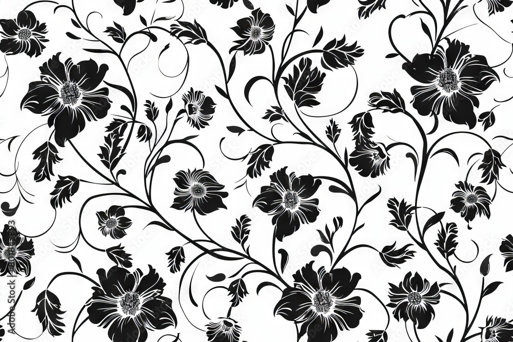 Creative floral harmony. Seamless pattern for fabric crafting