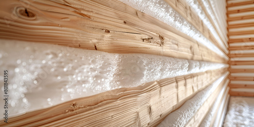 Filling the Gap Between Vertical Wooden Planks with Building Foam