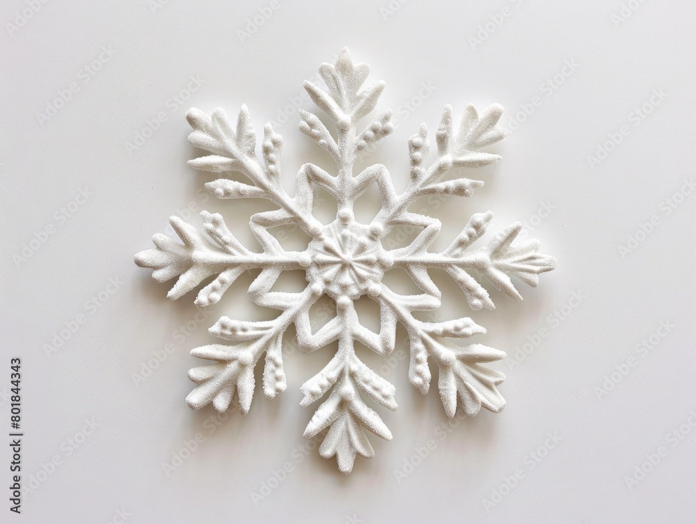 Natural Christmas snowflake on white background Natural Christmas snowflake on white background