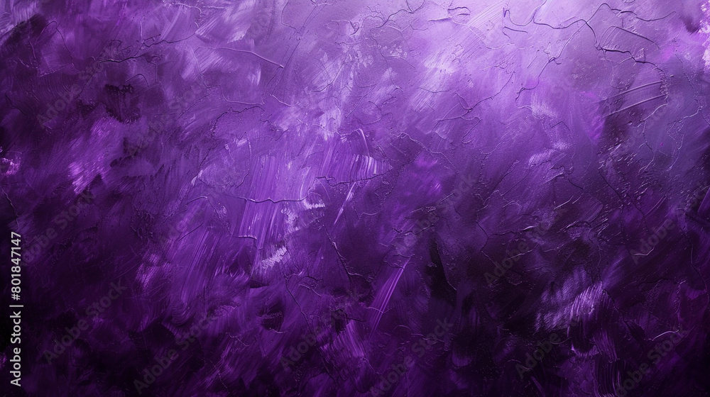 Abstract Artwork from acrylic painting. Oil Painting in dark purple to light violet gradient, Front View