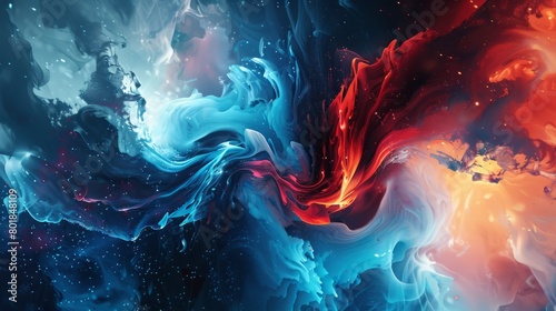 Dynamic abstract wallpaper background illustration hyper realistic 