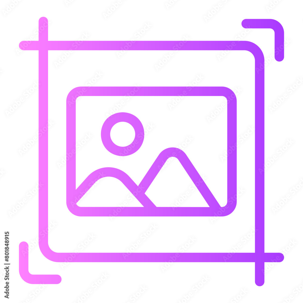 crop gradient icon